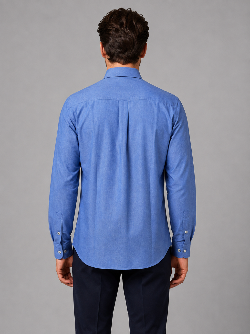 Men’s Long Sleeve Shirt – Button Down Collar Smart Casual Style