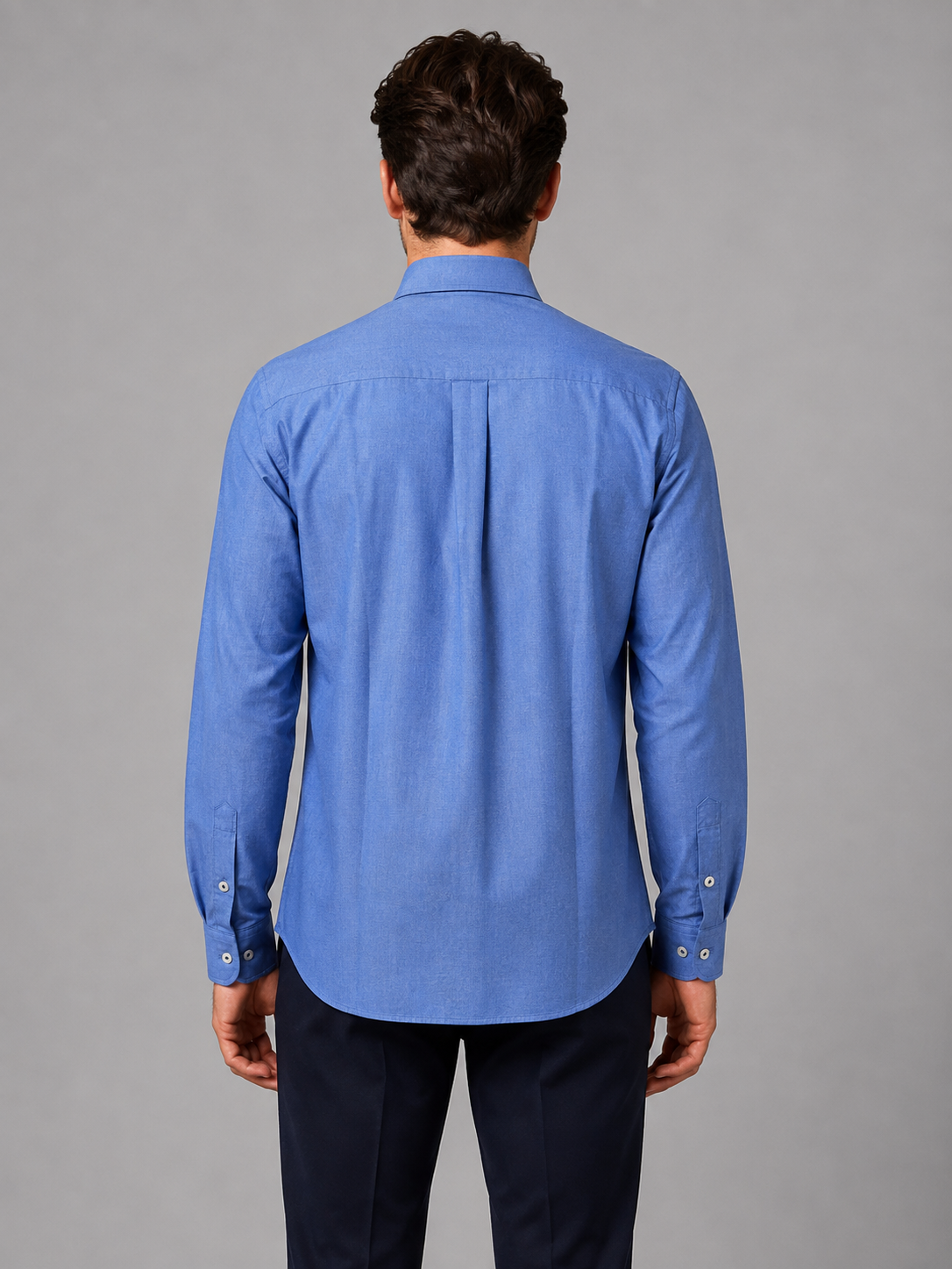 Men’s Long Sleeve Shirt – Button Down Collar Smart Casual Style