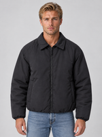 Men’s Padded Full Zip Jacket – Collared Lightweight Bomber