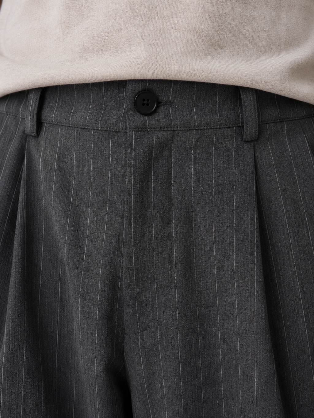 Men’s Pinstripe Wide Leg Trousers – Baggy Tailored Pants