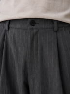 Men’s Pinstripe Wide Leg Trousers – Baggy Tailored Pants