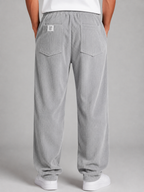 Men's Relaxed Fit Corduroy Trousers – Drawstring Wide Leg