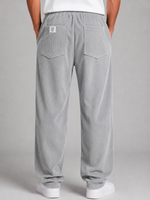 Men's Relaxed Fit Corduroy Trousers – Drawstring Wide Leg
