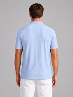 Men's Ribbed Henley Shirt – Lightweight Short Sleeve Summer Top
