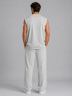 Men's Sleeveless Top & Wide Leg Trouser Co-Ord Set – Relaxed Fit