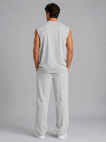 Men's Sleeveless Top & Wide Leg Trouser Co-Ord Set – Relaxed Fit