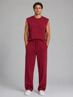 Men's Sleeveless Top & Wide Leg Trouser Co-Ord Set – Relaxed Fit