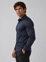 Men’s Slim Fit Satin Look Stretch Dress Shirt – Tailored Smart Style