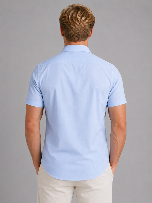 Men's Slim Fit Short Sleeve Shirt – Smart Casual Summer Style