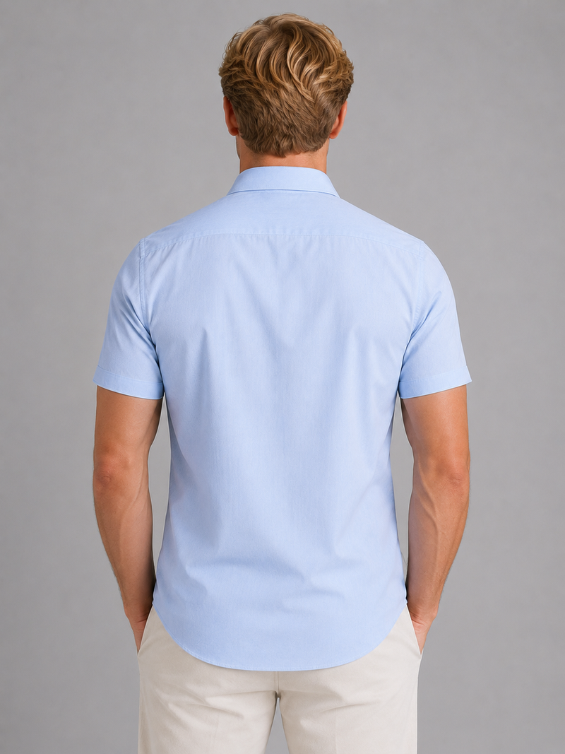 Men's Slim Fit Short Sleeve Shirt – Smart Casual Summer Style