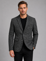 Men’s Slim Fit Tailored Blazer – Smart-Casual Structured Jacket