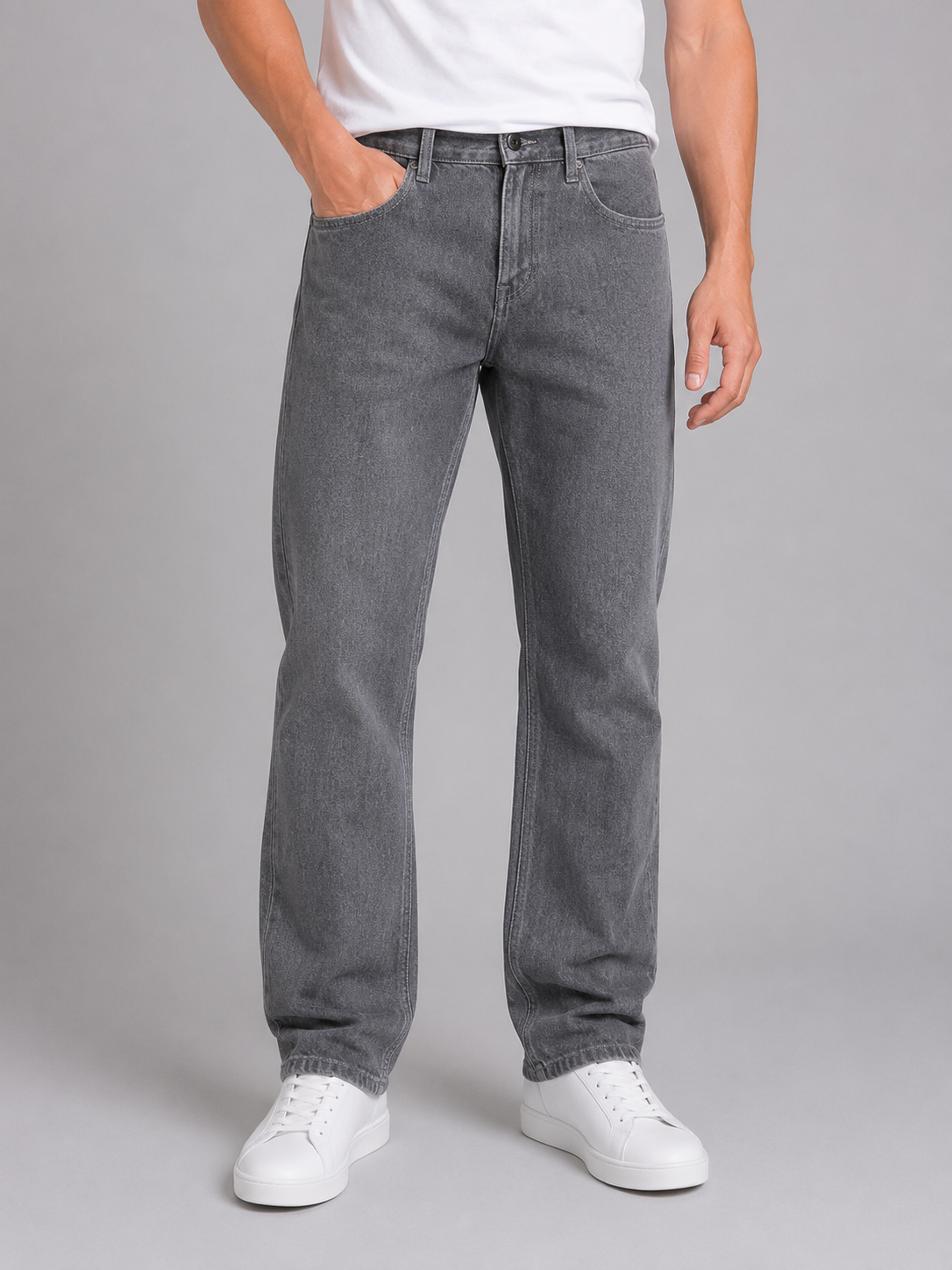 Men's Straight Leg Jeans – Classic Regular Fit Denim Trousers