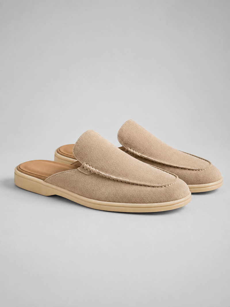 Men's Suede Mule Slip-On Loafers –  Smart Casual Comfort