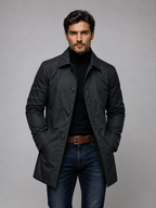 Men’s Tailored Classic Coat – Structured Smart-Casual Outerwear