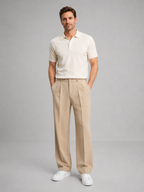 Men's Tailored Straight Leg Trousers – Smart Casual Fit