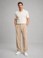 Men's Tailored Straight Leg Trousers – Smart Casual Fit