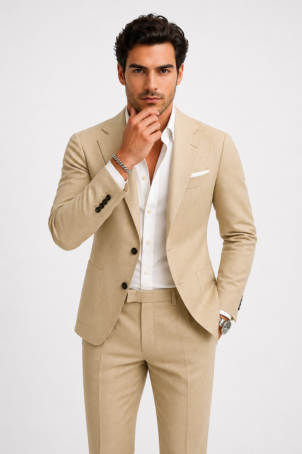 Men’s Tailored Two-Piece Suit – Slim Fit Formal Set