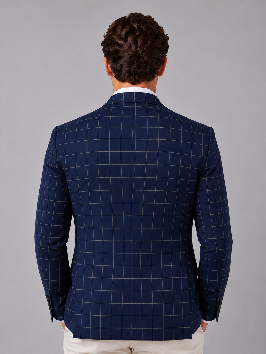 Men's Tailored Windowpane Blazer – Smart Tailored Jacket