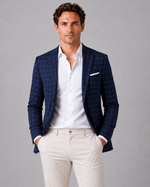Men's Tailored Windowpane Blazer – Smart Tailored Jacket