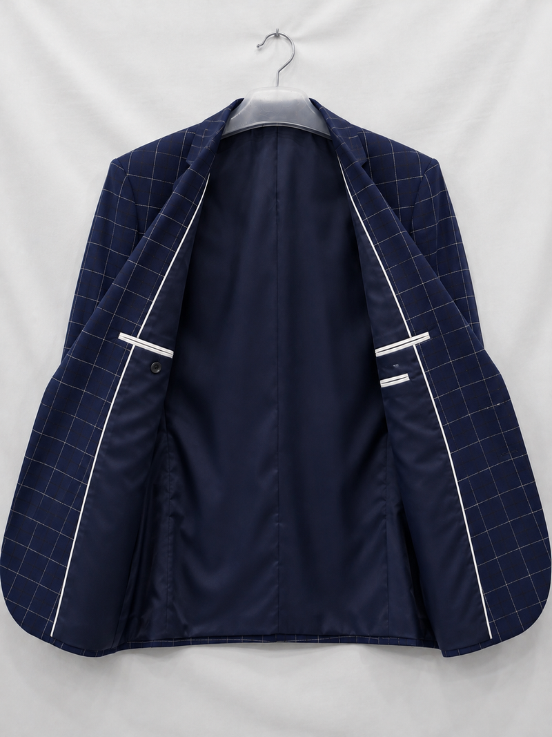 Men's Tailored Windowpane Blazer – Smart Tailored Jacket