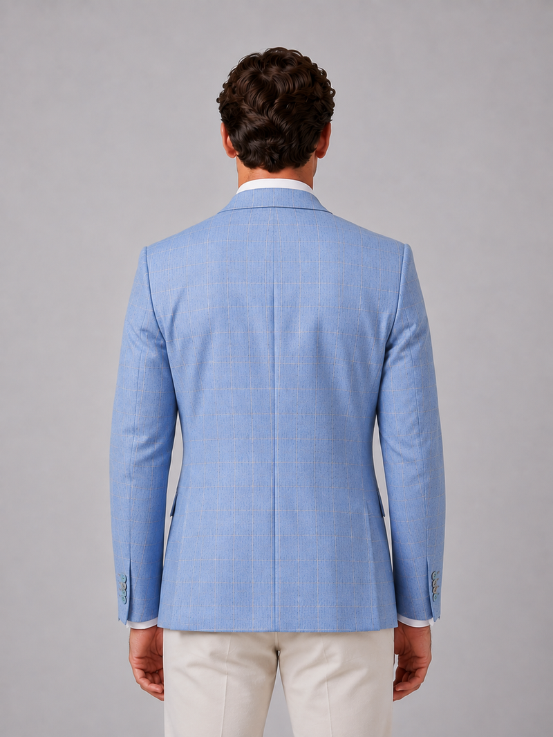 Men's Tailored Windowpane Blazer – Smart Tailored Jacket