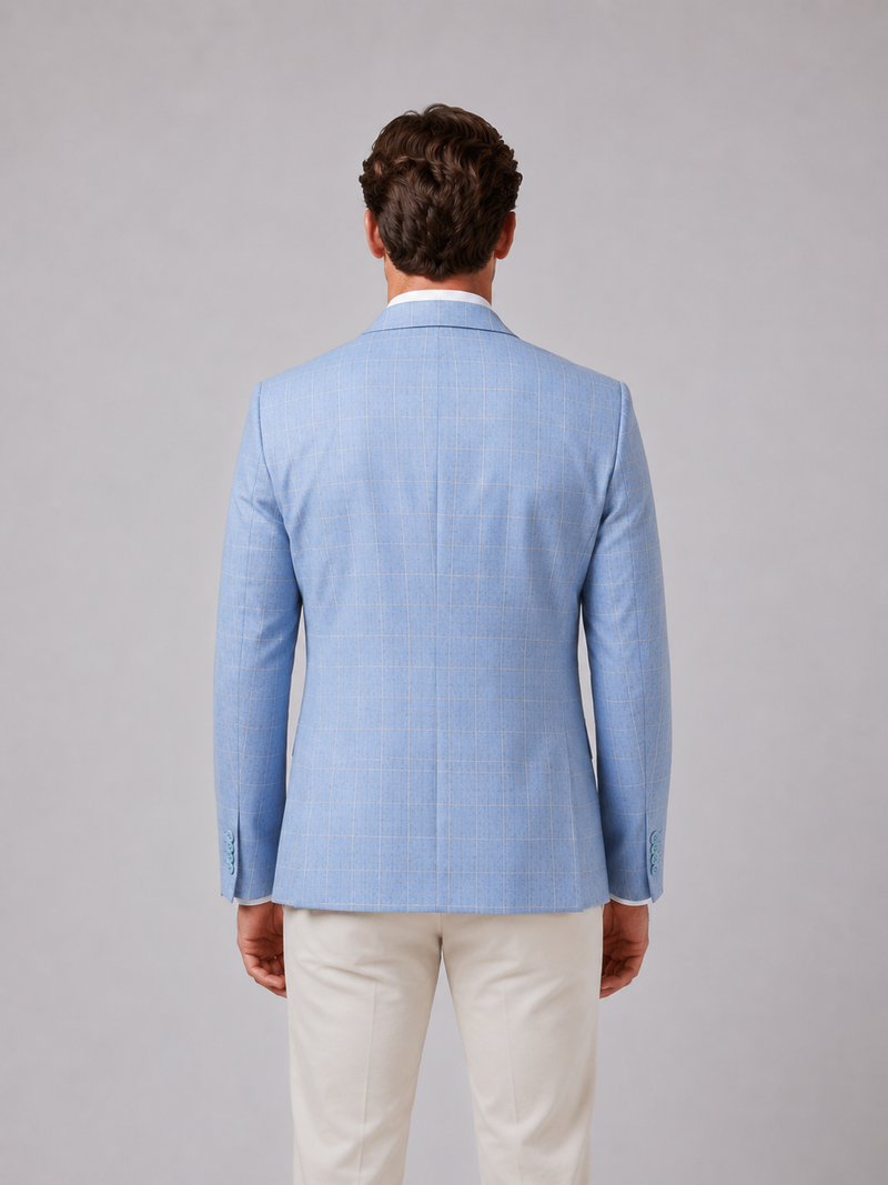 Men's Tailored Windowpane Blazer – Smart Tailored Jacket