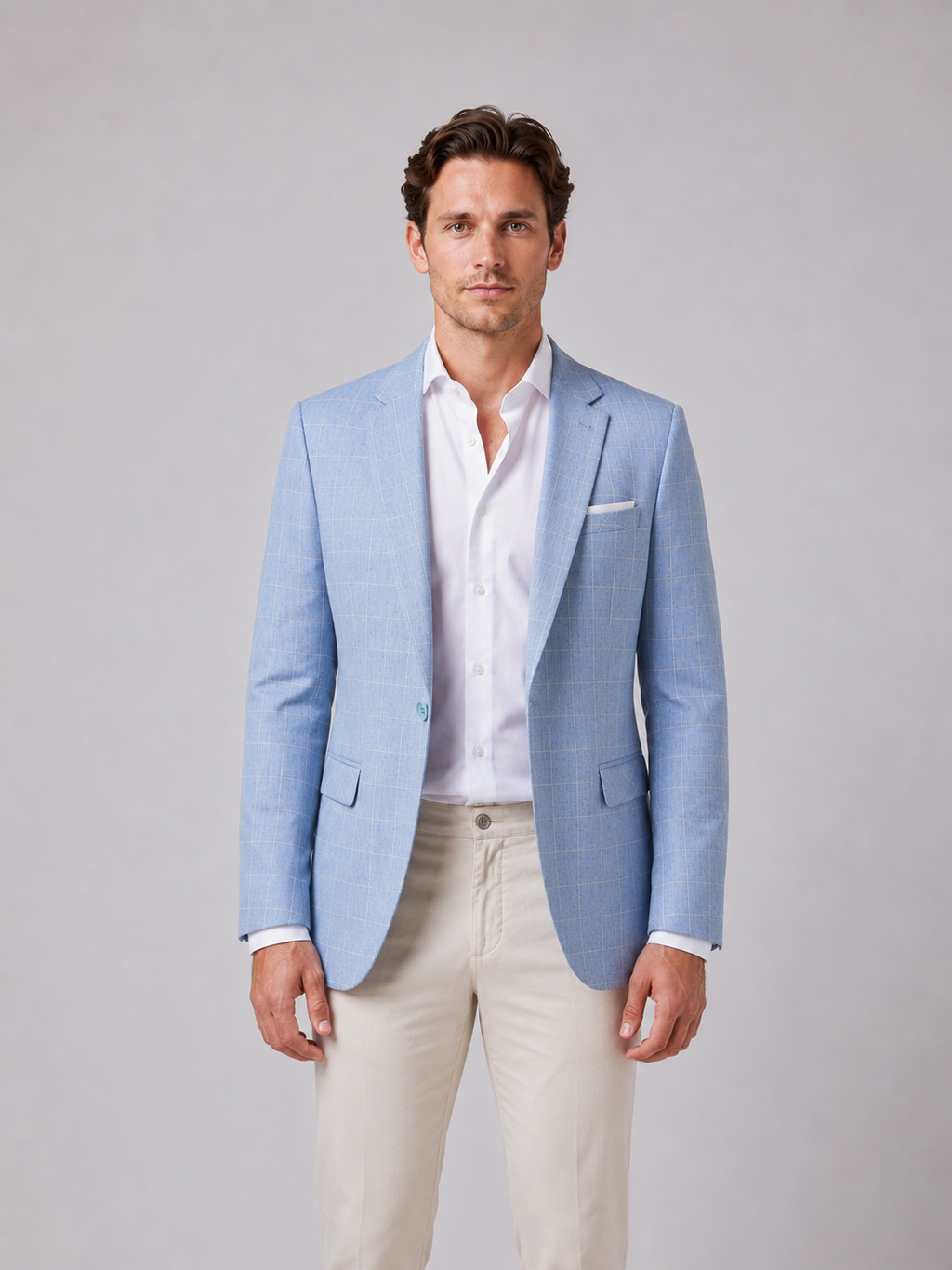 Men's Tailored Windowpane Blazer – Smart Tailored Jacket