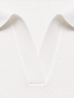 Men's Textured Knit Polo Shirt – Lightweight Breathable Summer Fit