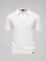Men's Textured Knit Polo Shirt – Lightweight Breathable Summer Fit