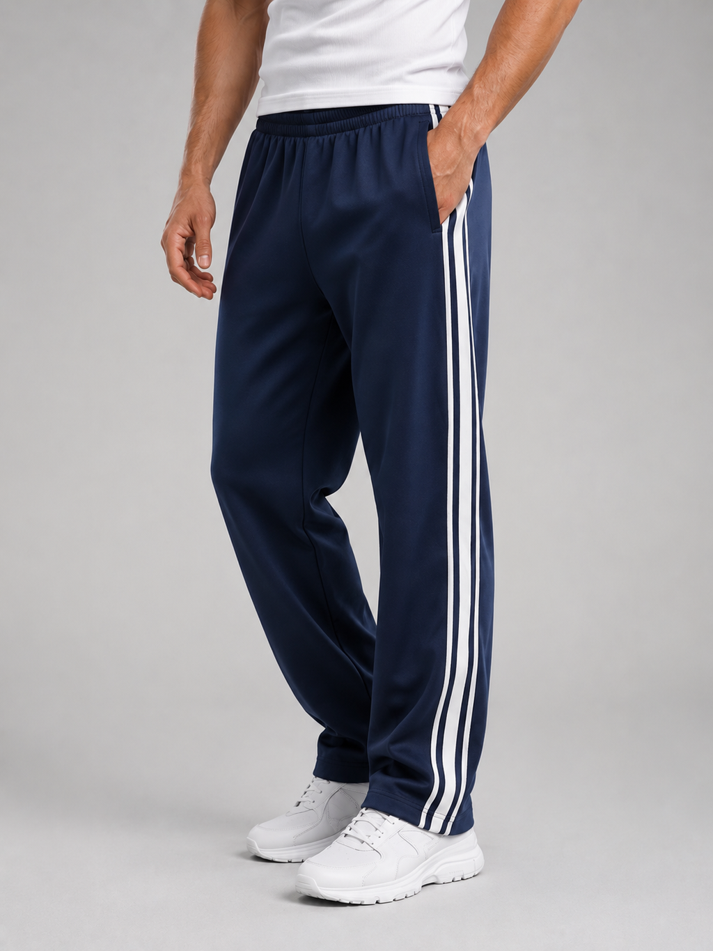 Men's Track Pants with Pockets - Relaxed Fit Sport Trousers
