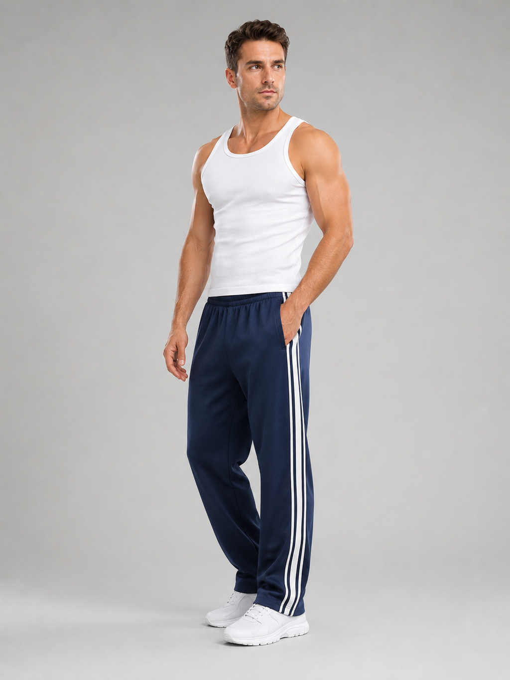 Men's Track Pants with Pockets - Relaxed Fit Sport Trousers