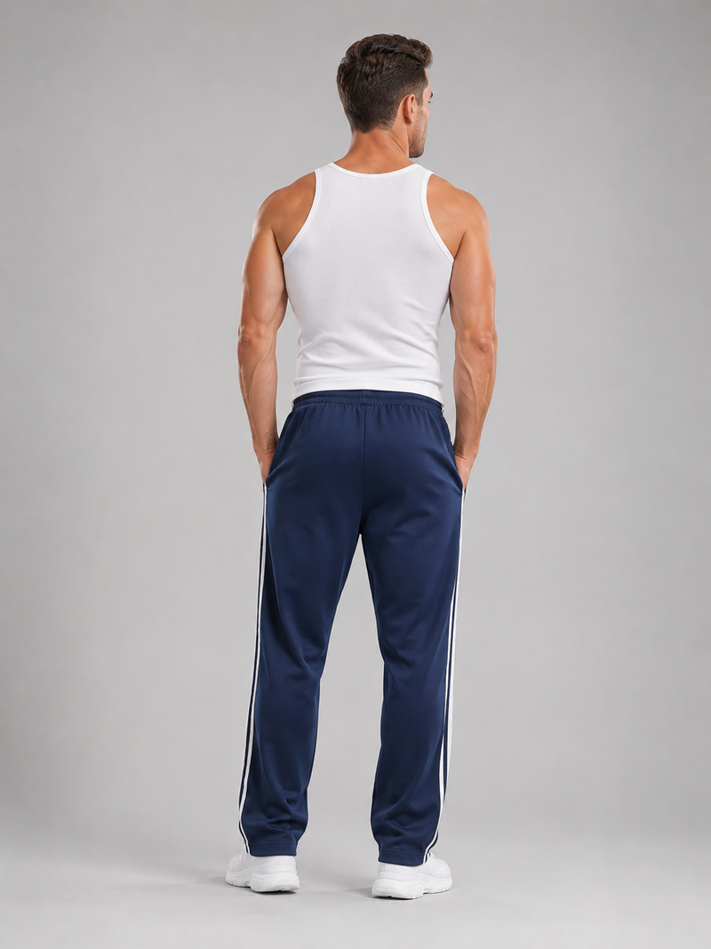 Men's Track Pants with Pockets - Relaxed Fit Sport Trousers