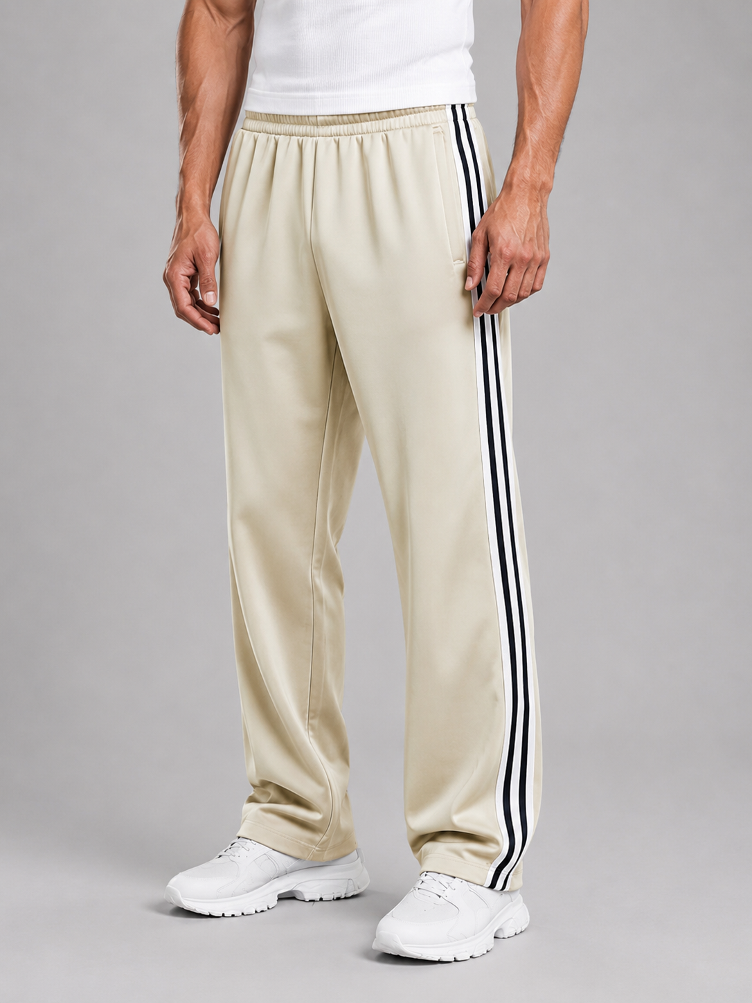 Men's Track Pants with Pockets - Relaxed Fit Sport Trousers
