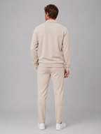 Men’s Two-Piece Zip Jacket & Trousers Set – Textured Smart Casual Co-Ord