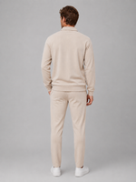Men’s Two-Piece Zip Jacket & Trousers Set – Textured Smart Casual Co-Ord