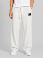Men's Waffle Knit Drawstring Trousers – Relaxed Casual Lounge Fit