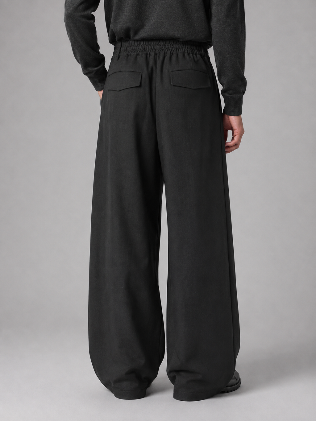 Men’s Wide Leg Trousers – Pleated Tailored Baggy Fit