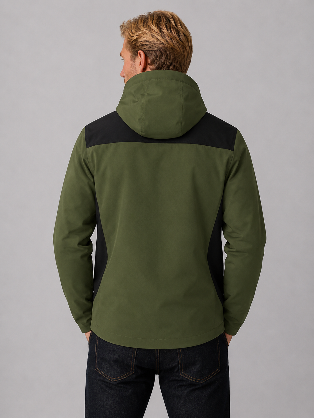 Men’s Wind & Water Resistant Hooded Windbreaker – Zip Up Outdoor Jacket