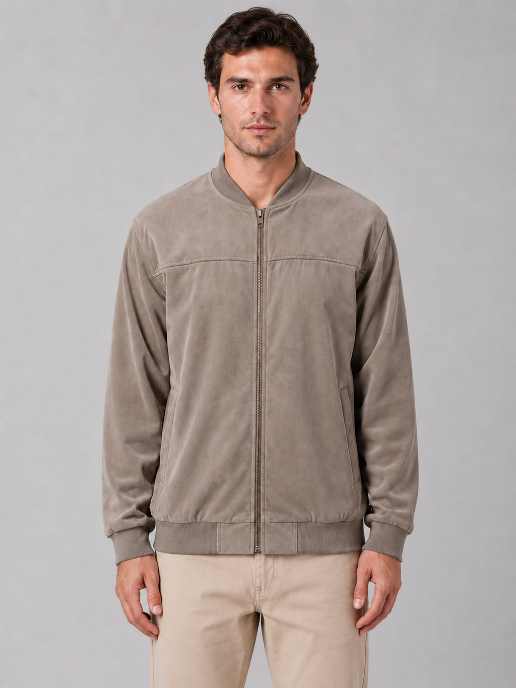 Men's Zip Bomber Jacket – Casual Regular Fit