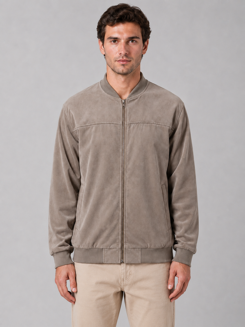 Men's Zip Bomber Jacket – Casual Regular Fit