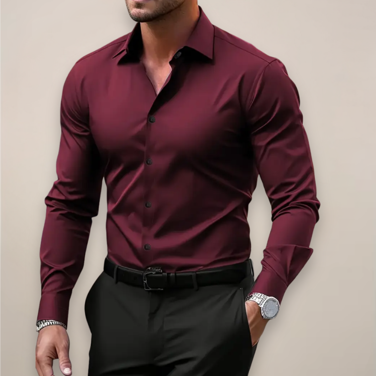 Montleigh | Men’s Classic Long Sleeve Shirt – Versatile Smart Style