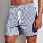 Men’s Striped Swim Shorts – Quick-Dry Fit