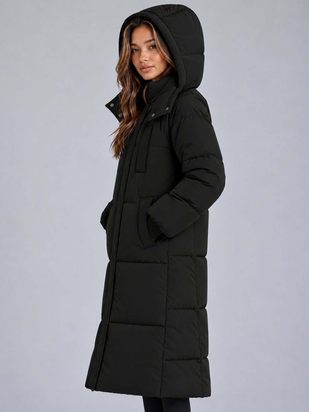 Women’s Long Hooded Puffer Coat