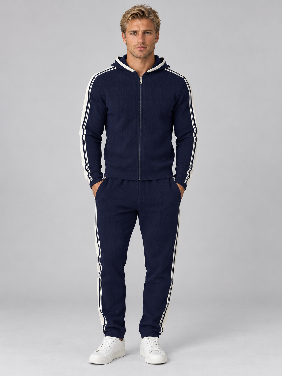 Men’s Wool Knitted Tracksuit Set