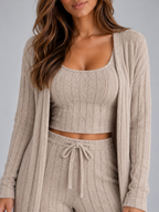 Women’s Ribbed Three-Piece Lounge Set