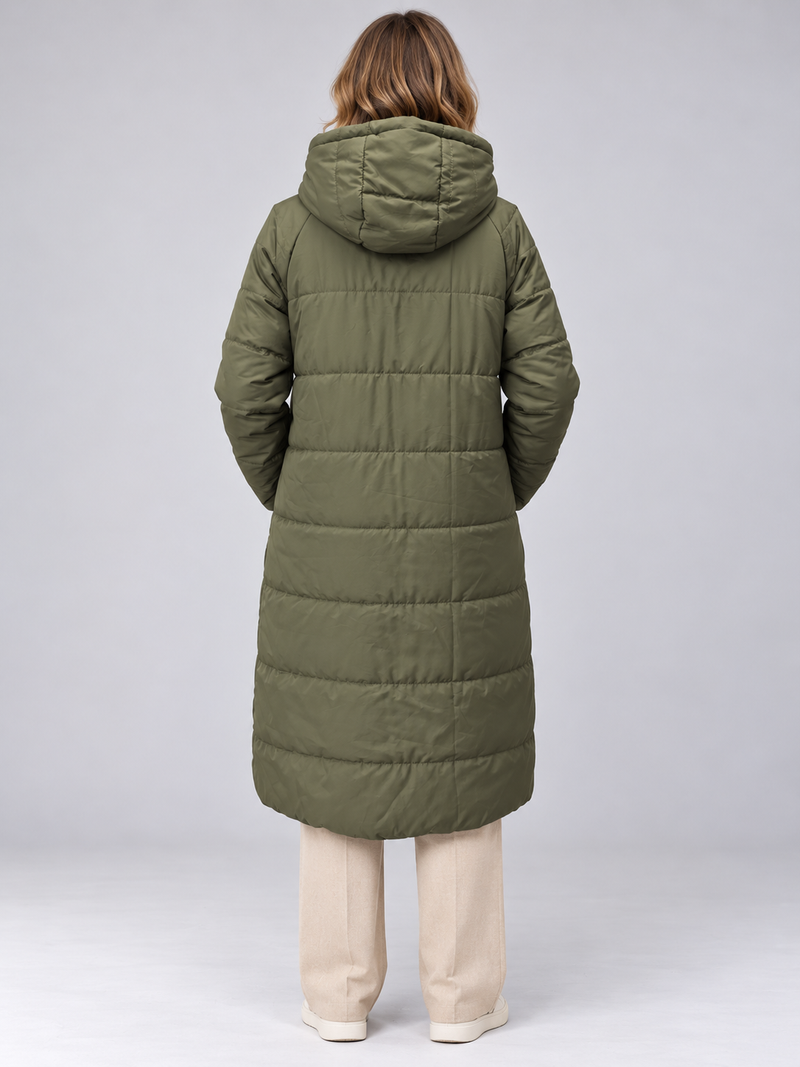 Women’s Reversible Long Hooded Puffer Coat