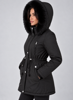 Women’s Fleece Lined Winter Parka – Faux Fur Hooded Coat