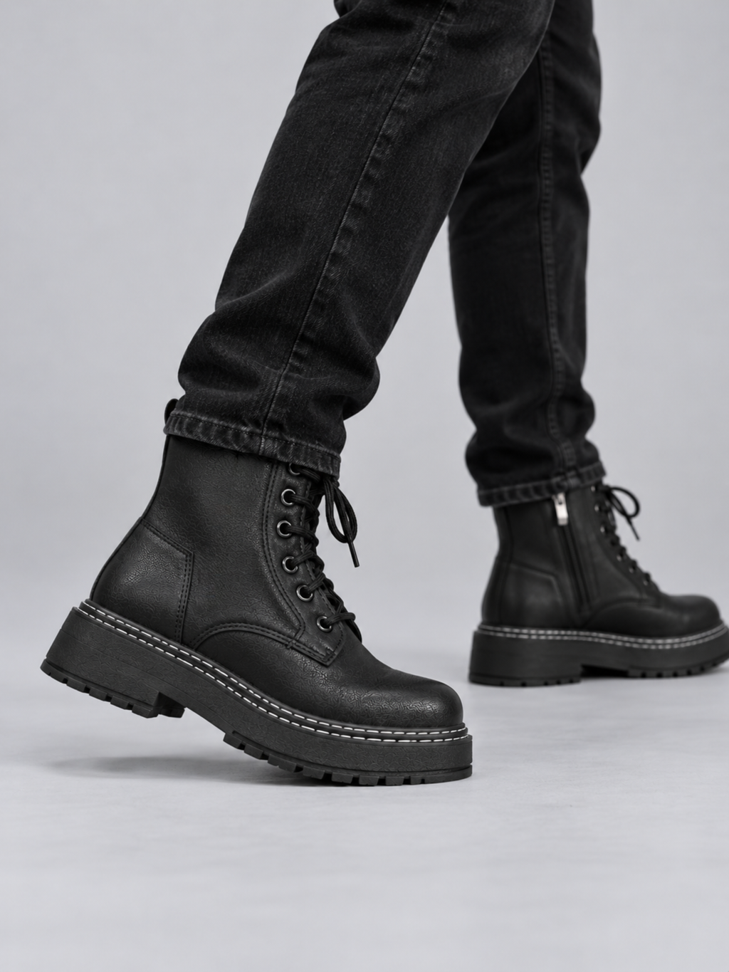 Men’s Chunky Lace Up Ankle Boots