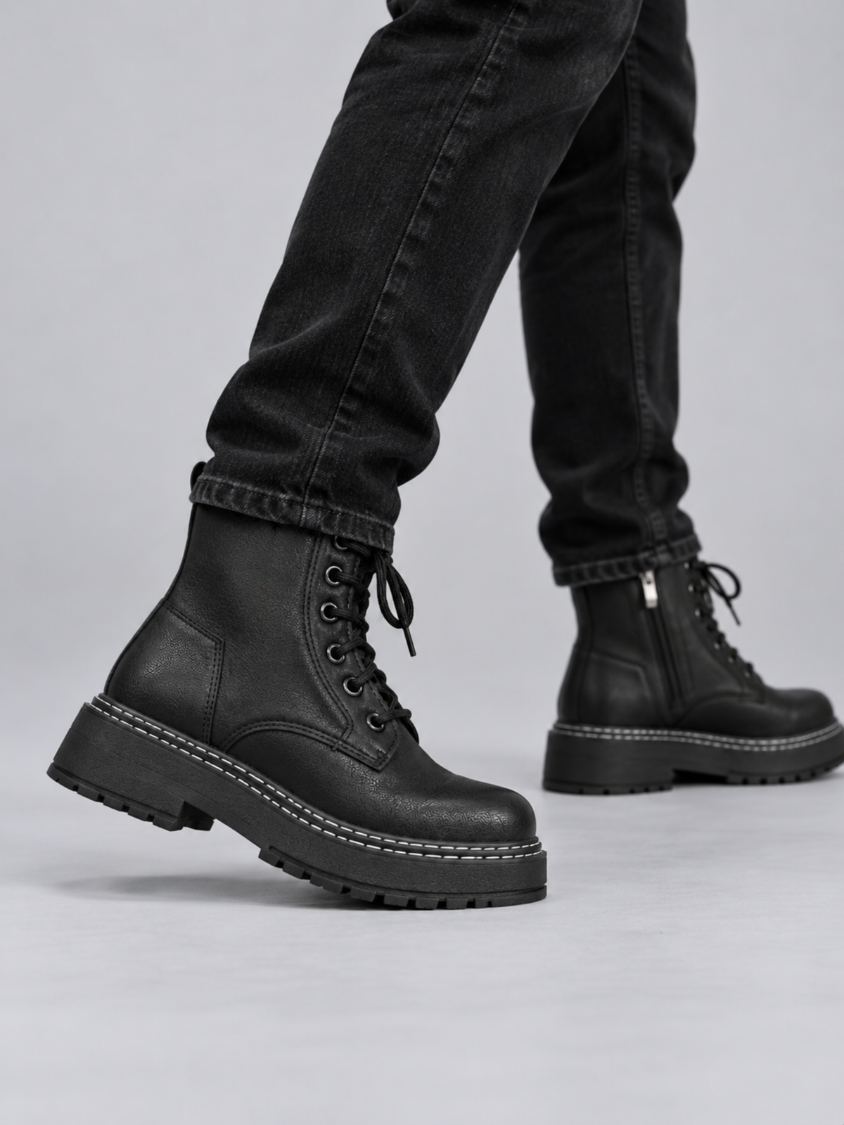 Men’s Chunky Lace Up Ankle Boots