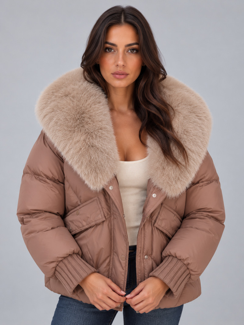 Women’s Faux Fur Collar Puffer Jacket